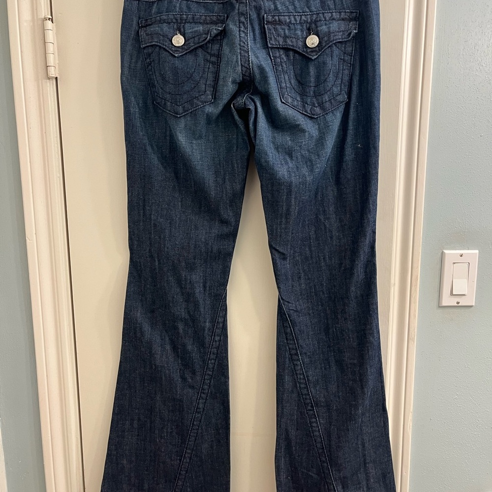 True Religion Dark Indigo Flare Jeans